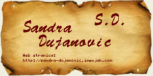 Sandra Dujanović vizit kartica